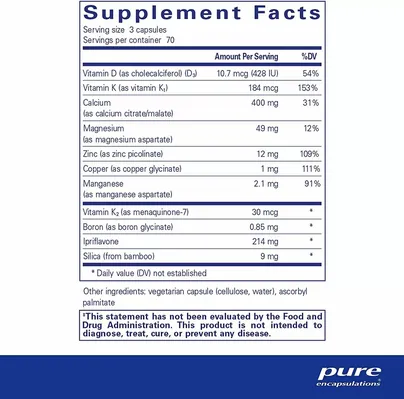 Вітаміни при остеопороз Pure Encapsulations CAL + Ipriflavone, 350 капсул
