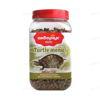 Корм для черепах Акваріус Turtle Menu, 150 г банка