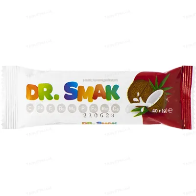 Батончик Dr.Smak з какао в шоколадній глазурі, 40 г