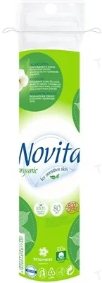 Ватні диски Novita Organic, 80 штук