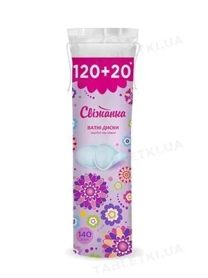 Ватні диски Cotton Club Свіжанка, 120 + 20 штук