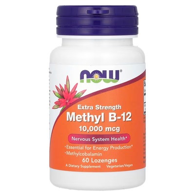 Метил В-12 NOW Methyl B-12 10000 мкг, 60 леденцов