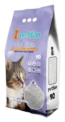 Наполнитель для кошачьего туалета Petfan Lavender бентонитовый с ароматом лаванды, 10 л