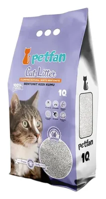 Наповнювач для котячого туалету Petfan Lavender бентонітовий із ароматом лаванди, 10 л