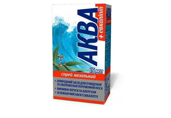 Аква плюс евкаліпт спрей назальний по 15 мл у флак.