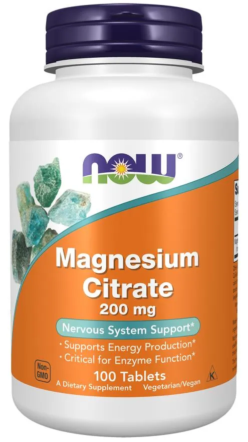 Магній цитрат NOW Magnesium Citrate 200 мг таблетки №100
