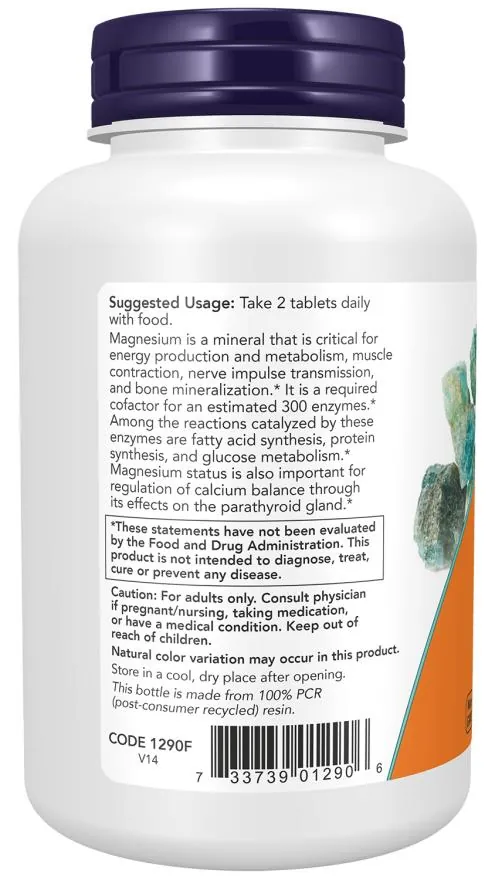 Магній цитрат NOW Magnesium Citrate 200 мг таблетки №100