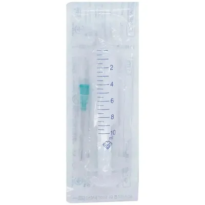 Шприц 10 мл Hemoplast 2-х компонентний з голкою 21G (0,8 мм x 38 мм), 1 штука