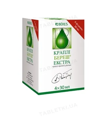 Береш екстра краплі ор., р-н по 30 мл №4 у флак. з проб.-крап.
