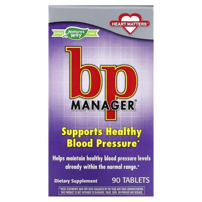 Комплекс Nature's Way BP Manager для нормализации давления, 90 таблеток