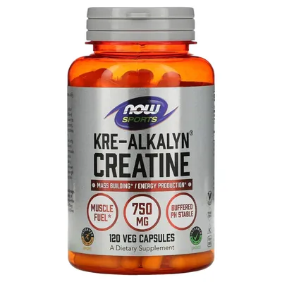 Креатин Now Sports Kre-Alkalyn Creatine, 750 мг, 120 капсул