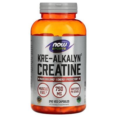 Креатин NOW Kre-Alkalyn Creatine 750 мг, 240 капсул