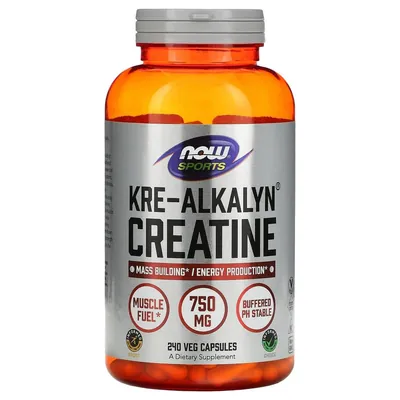 Креатин Now Sports Kre-Alkalyn Creatine, 750 мг, 240 капсул