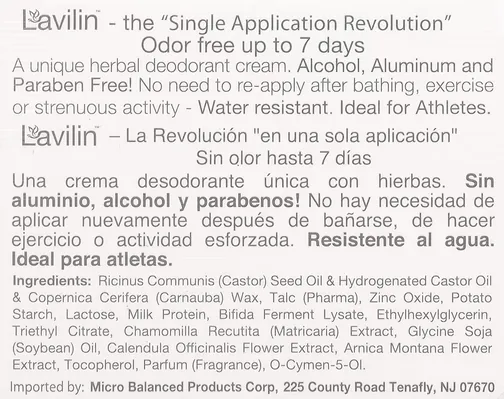 Дезодорант крем Hlavin Lavilin Bio Balance, 12,5 г