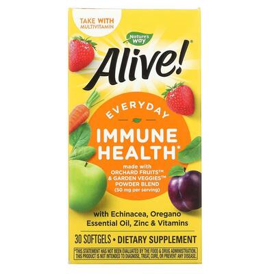Мультивитамины Nature's Way Alive! Everyday Immune Health, 30 капсул