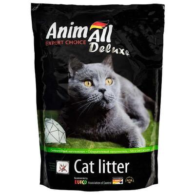 Наполнитель для туалета AnimAll Deluxe силикагелевый, салатовый, 5 л