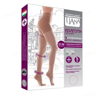 Колготки компрессионные Tiana 895-05м компрессия 27-36 мм рт ст, цвет бежевый, размер 3