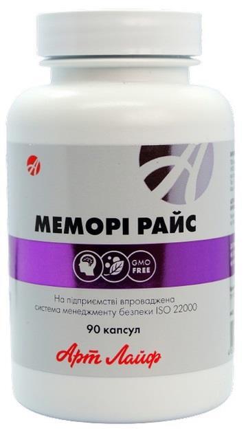 Витамины Артлайф Мемори Райс для мозга и нервной системы, 90 капсул
