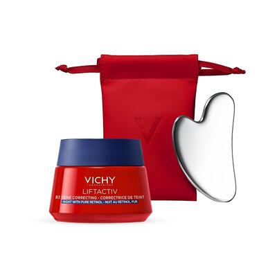 Крем для лица Vichy LiftActiv ночной антивозрастной с ретинолом для коррекции пигментных пятен, 50 мл + подарок Гуаша