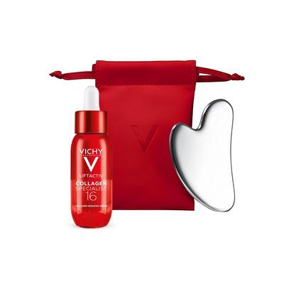 Сыворотка Vichy Liftactiv Collagen Specialist Bonding Serum 16 с ко-бондинг технологией для коррекции 16 признаков старения кожи, 30мл + подарок Гуаша