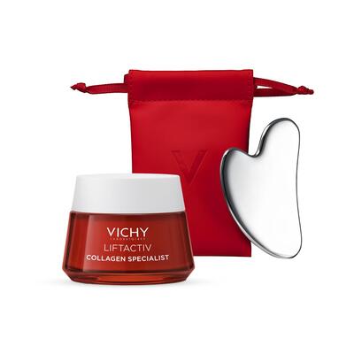 Крем-догляд Vichy LiftActiv Collagen Specialist антивіковий для стимулювання вироблення колагену для всіх типів шкіри, 50 мл + подарунок Гуаша