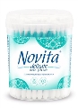 Ватні палички Novita Delicate в круглій банці, 100 штук