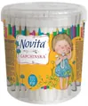 Ватні палички Novita Delicate пластикова кругла упаковка, 100 шт