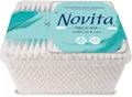 Ватні палички Novita Delicate пластикова прямокутна упаковка, 300 шт