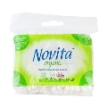 Ватні палички Novita Organic в пакеті, 100 штук