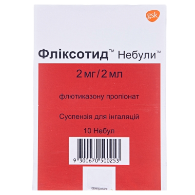 Фликсотид небулы суспензия д/инг. 2 мг/2 мл по 2 мл №10 (5х2) в небулах