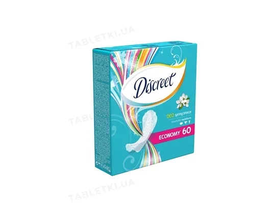 Прокладки щоденні Discreet Spring Breeze Deo Multiform, 60 шт