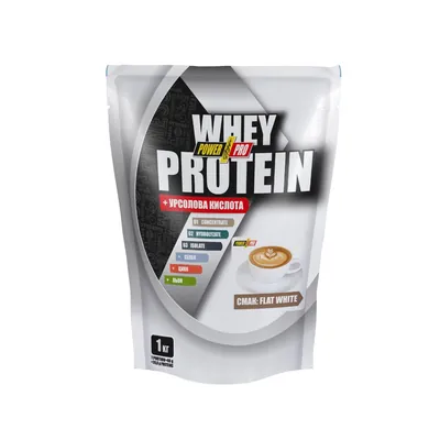 Протеїн сироватковий змішаний Power Pro Whey Protein + урсолова кислота, флет вайт, 1 кг