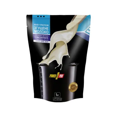 Протеїн сироватковий змішаний Power Pro Whey Protein + урсолова кислота, згущене молоко, 1 кг