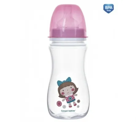 Пляшечка антиколікова Canpol Babies EasyStart Toys 35/222_pin з широким отвором, 300 мл