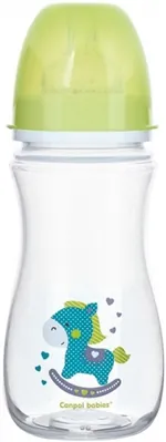 Пляшечка антиколікова Canpol Babies EasyStart Toys 35/222_gre з широким отвором, 300 мл
