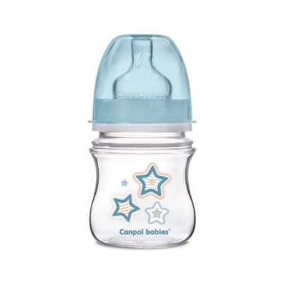 Бутылочка антиколиковая Canpol Babies EasyStart Newborn baby 35/216_blu с широким отверстием, 120 мл