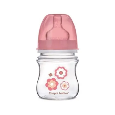 Пляшечка антиколікова Canpol Babies EasyStart Newborn baby 35/216_pin з широким отвором, 120 мл