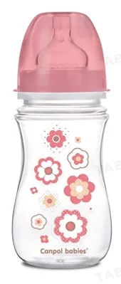 Пляшечка антиколікова Canpol Babies EasyStart Newborn baby 35/217_pin, з широким отвором, 240 мл