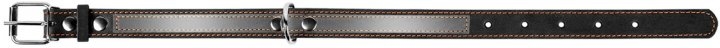 Ошейник Collar со светоотражающей лентой, ширина 25 мм, длина 38-50 см, черный
