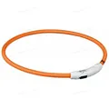Нашийник Trixie 12705, що світиться з USB L-XL, 65 см/7мм, помаранчевий