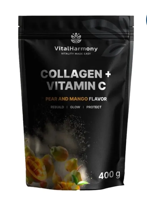 Колаген з вітаміном C VitalHarmony Collagen pluc C смак груша та манго, 400 г