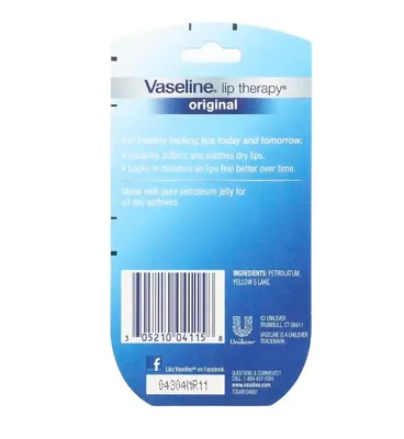 Бальзам для губ Vaseline Lip Therapy Оригінальний, 7 г