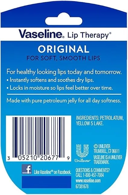 Бальзам для губ Vaseline Lip Therapy Оригінальний, 7 г