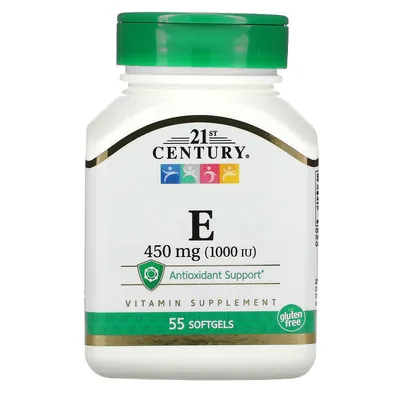 Вітамін Е-1000 21st Century Vitamin E-1000, 55 капсул