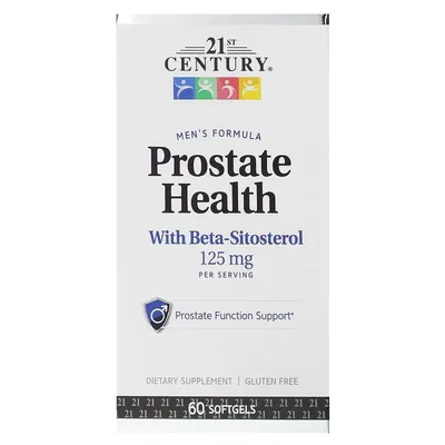 Здоров'я простати 21st Century Prostate Health with Beta-Sitosterol 125 мг, 60 гелевих капсул