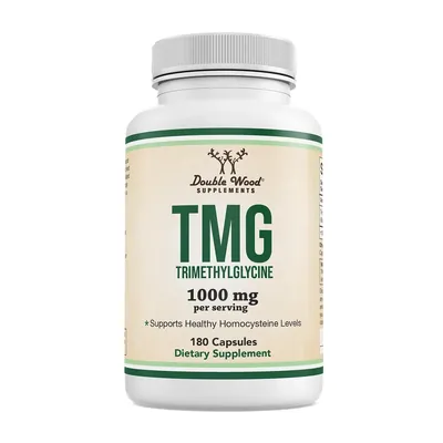 Триметилгліцин Double Wood TMG Trimethylglycine 1000 мг, 180 капсул