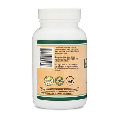 L-глутамин Double Wood L-Glutamine 1000 мг, 120 капсул