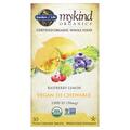 Витамин D3 2000 МЕ Garden of Life MyKind Organics малиново-лимонный вкус, 30 жевательных веганских таблеток