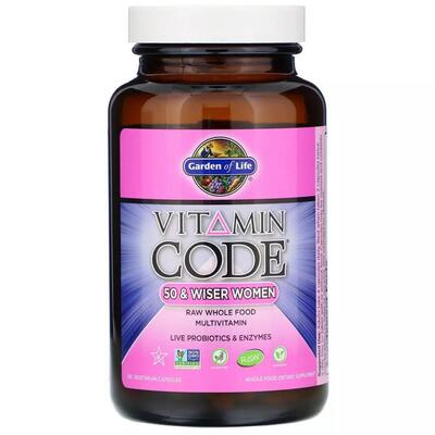 Мультивитамины для женщин 50+ Garden of Life Vitamin Code, 120 вегетарианских капсул