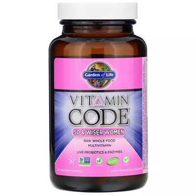 Мультивітаміни для жінок 50+ Garden of Life Vitamin Code, 120 вегетаріанських капсул